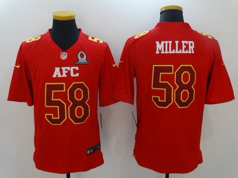Men's Denver Broncos Von Miller #58 Red Jersey
